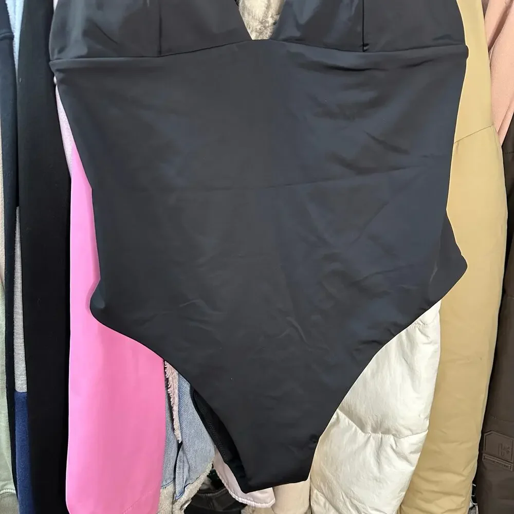 Victoria Secret Swim Essential Triangle One Piece Swimsuit Black Size Large‎
